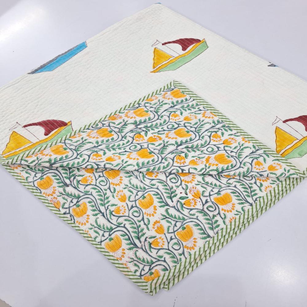 Beautiful Baby Prints Reversible Baby Quilt