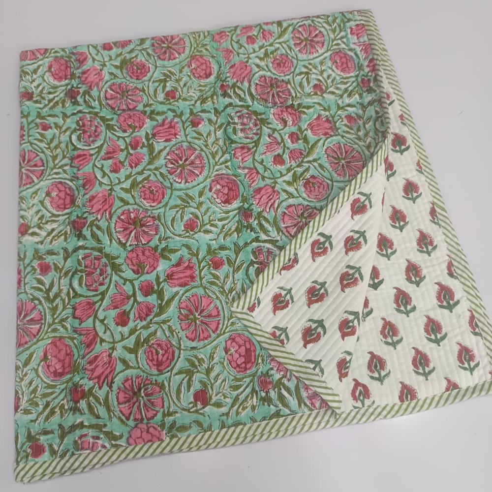 Beautiful Baby Prints Reversible Baby Quilt