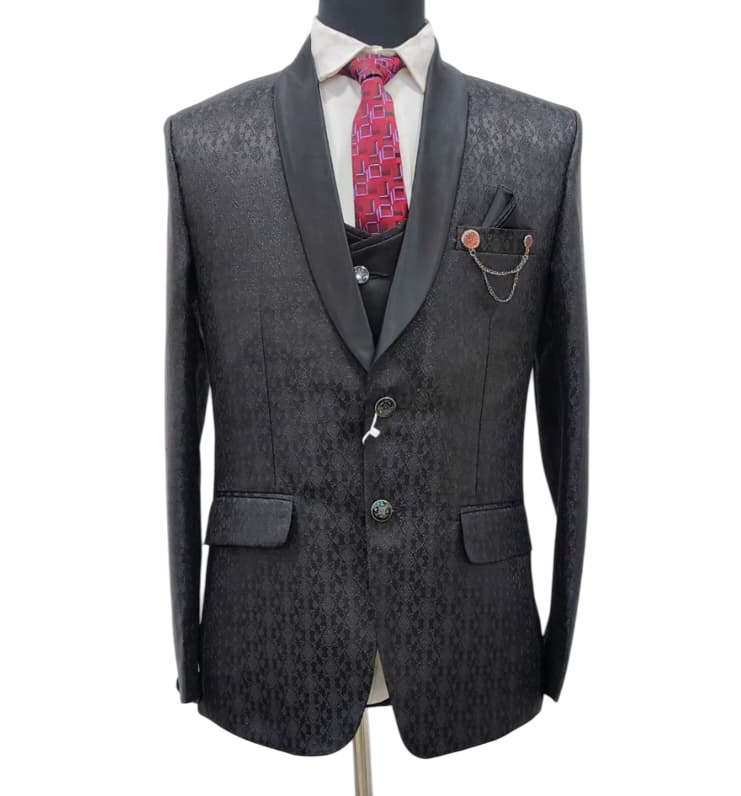 3 Piece Printed Suit
