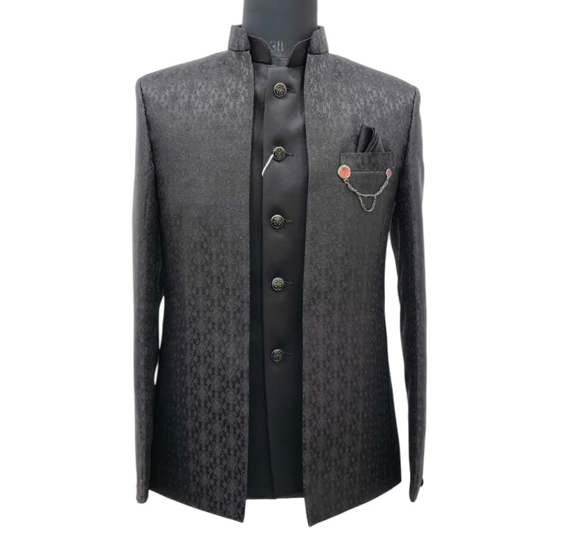 Printed Shrug Jodhpuri Suit
