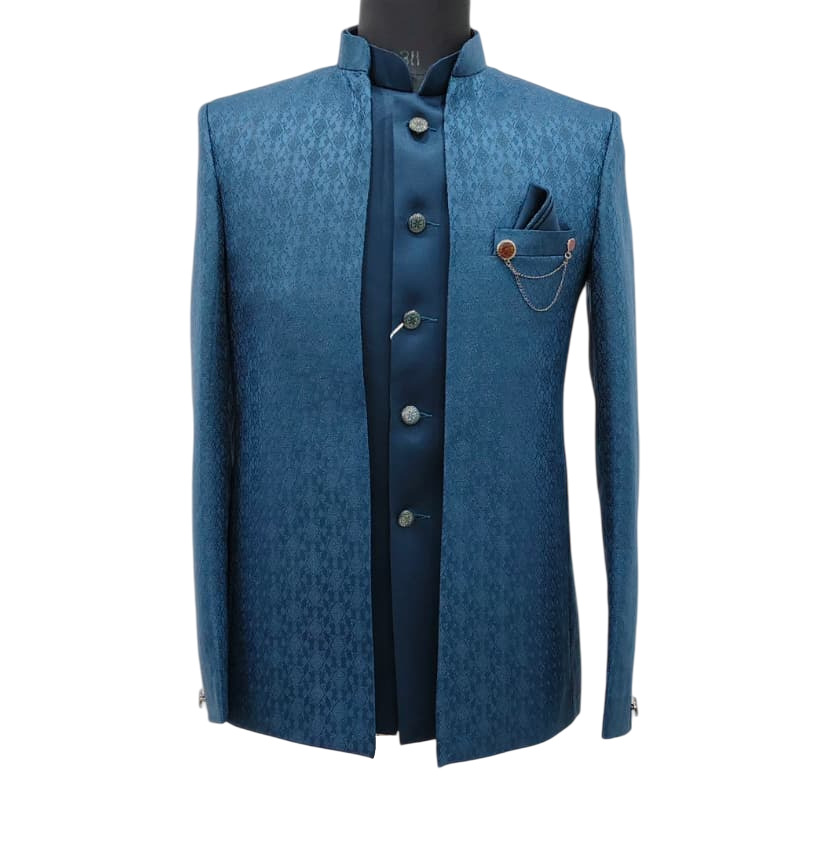 Printed Shrug Jodhpuri Suit