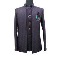 Printed Shrug Jodhpuri Suit