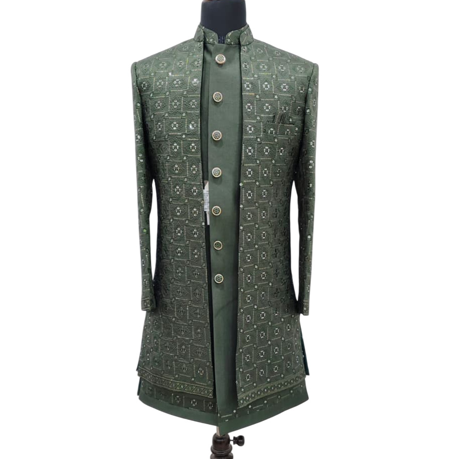 Mens Embroidery Premium Shrug Suit