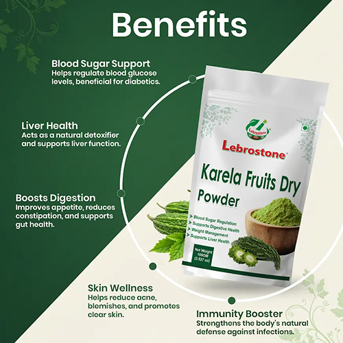 Lebrostone Karela Fruit Dry Powder | Ayurvedic Herbal Supplement for Digestion & Wellness (100 g)