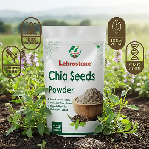 Lebrostone Chia Seeds Powder | Natural Nutrition, Energy & Wellness Support (100g)