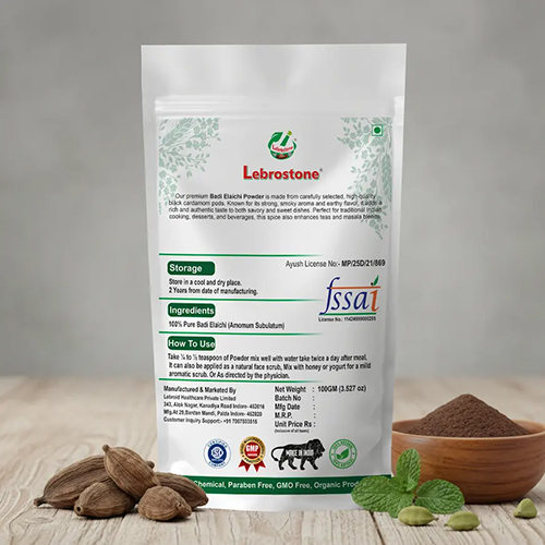 Lebrostone Badi Elaichi Powder | Aromatic Spice & Herbal Use (100g)