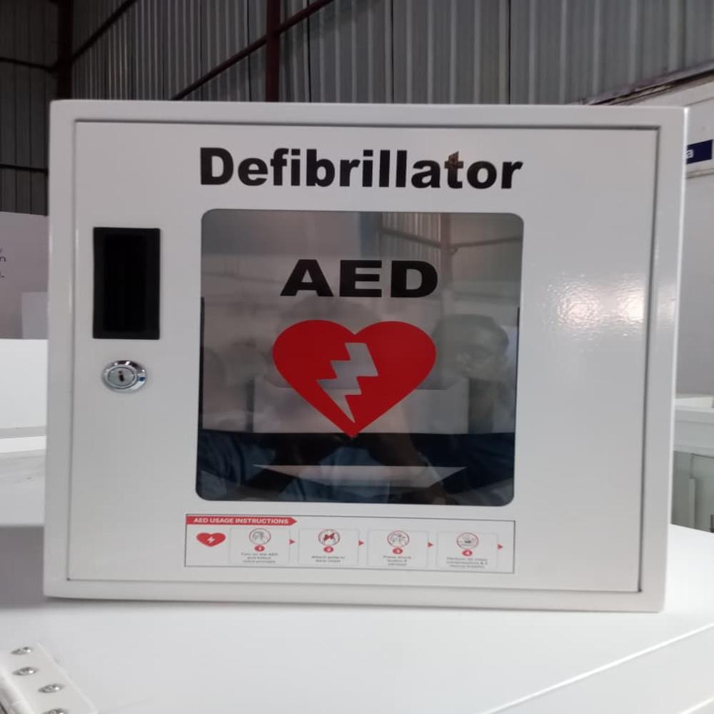 Aed Wall Cabinet With Alarm - Color: White