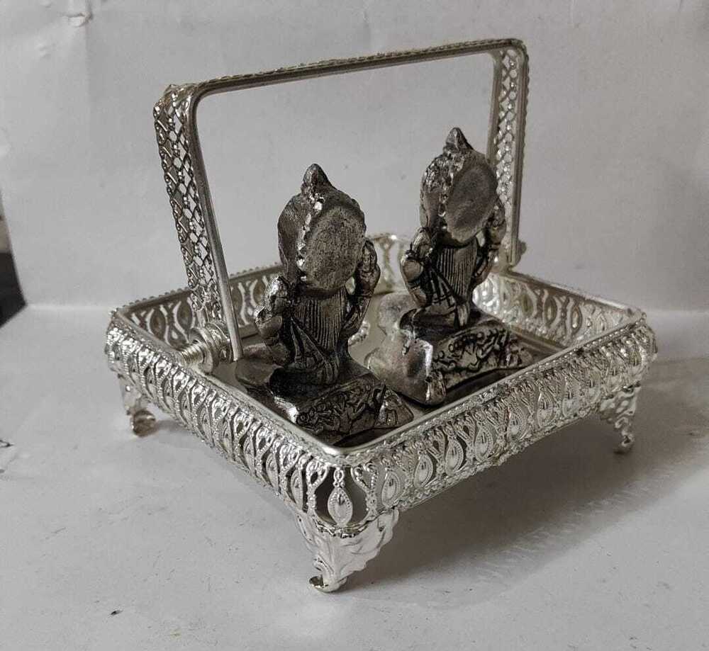 Spiritual Soul Silver-Plated Aluminium LaxmiGanesha Jhula Set