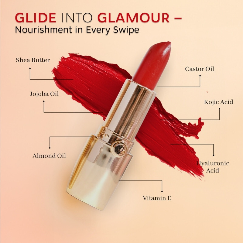 Dona Red Sheen Satin Lipstick