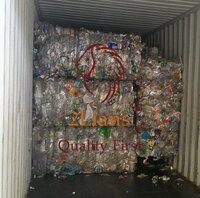 PET Bottles on bales scrap