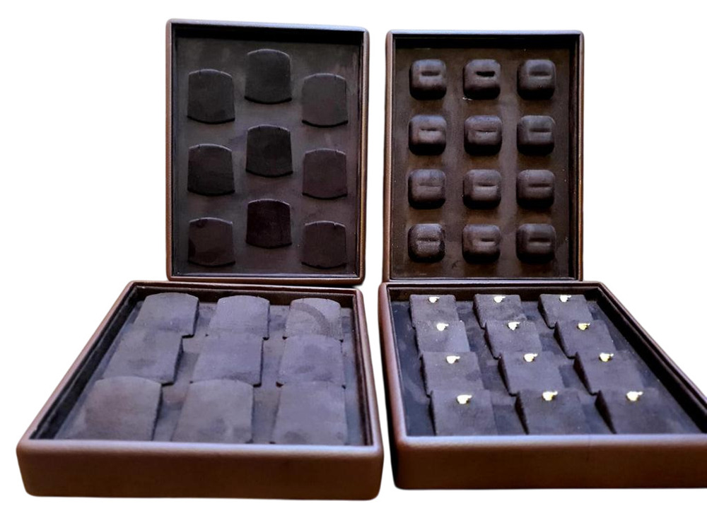 Jewellery Set Display Trays - Color: Brown