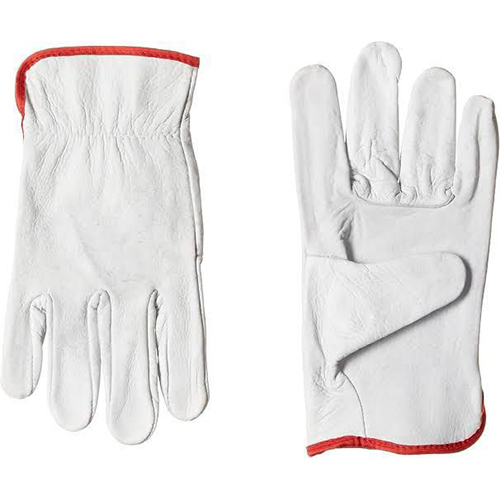 Leather Hand Gloves - Color: White
