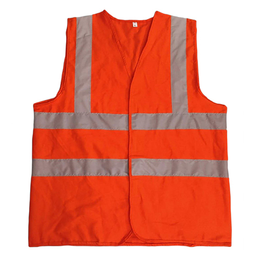 Drill Cotton Reflective Jacket - Color: Red