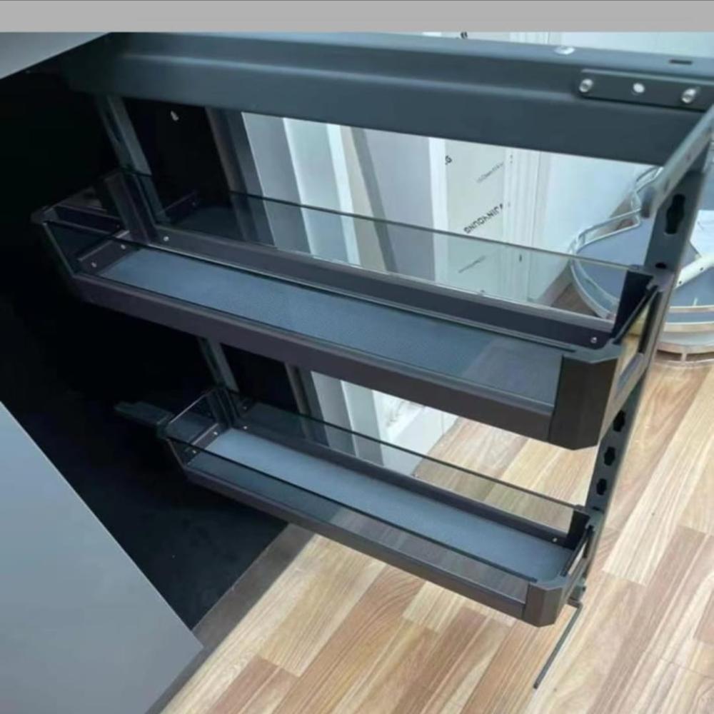 Bottle Pull Out And Sight Mould Glass And Flat Line - Color: Black