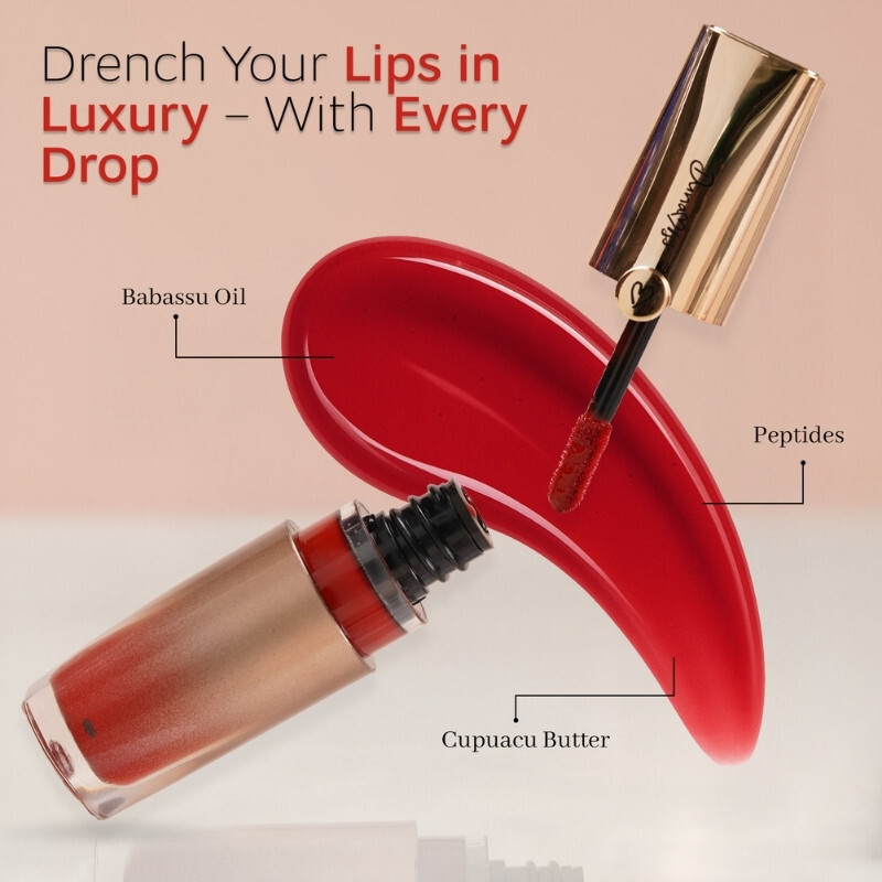 Gloss Crimson Red Kiss Ramona Hydrating Lip Oil