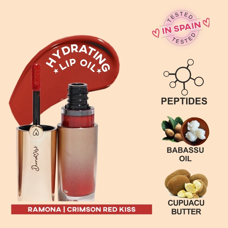 Gloss Crimson Red Kiss Ramona Hydrating Lip Oil