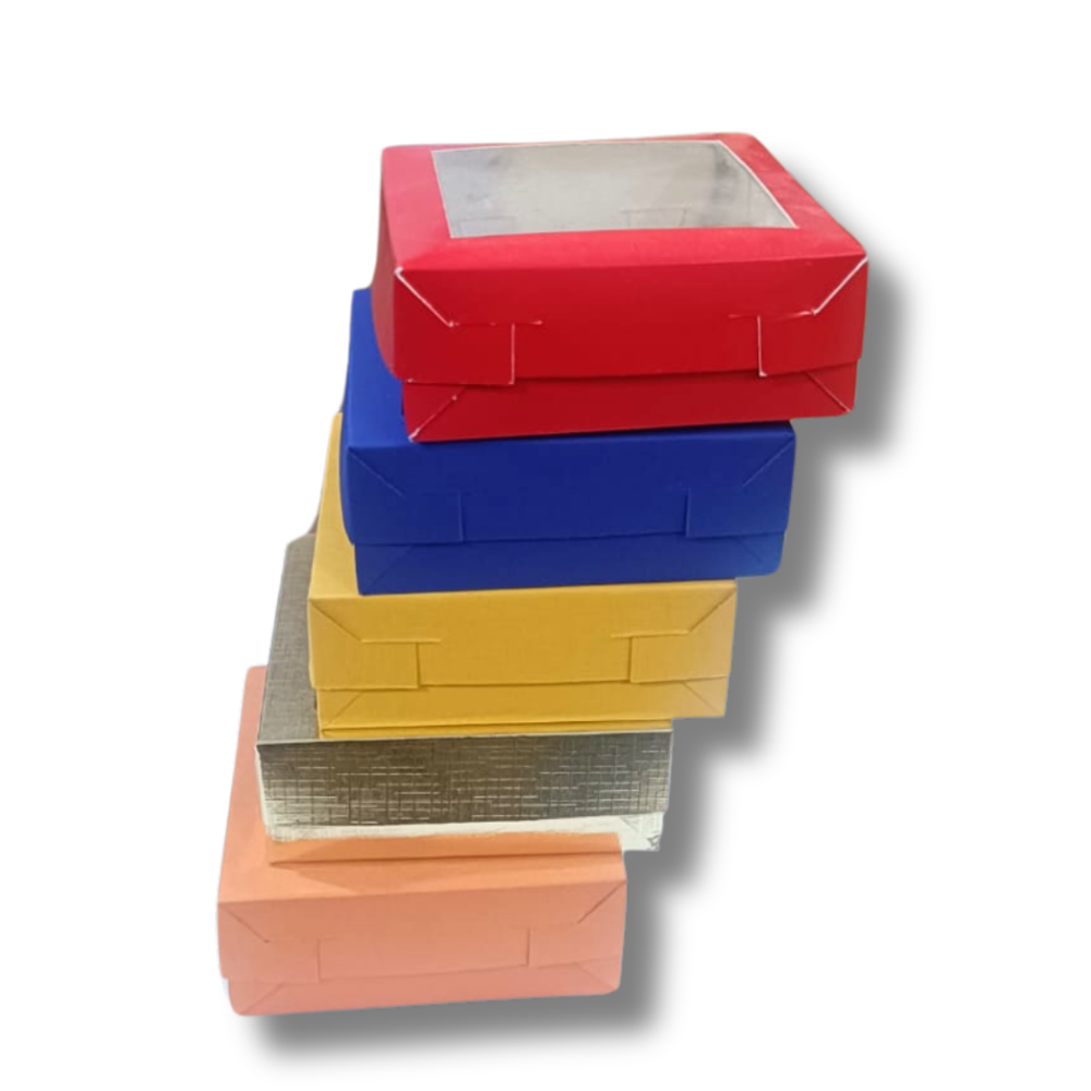 Empty Chocolate Box With 4 Cavity - Color: Blue