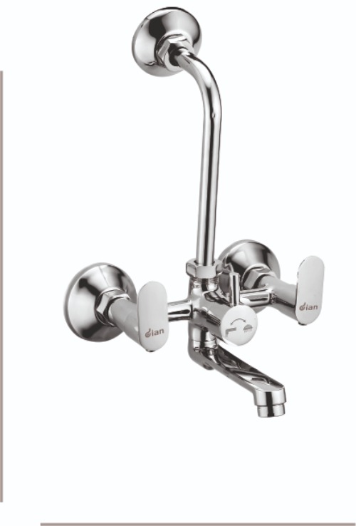 Wall Mixer With L Bend - Color: Silver