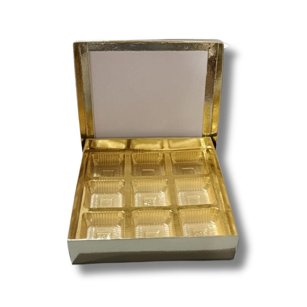 Empty Chocolate Box With 9 Cavity - Finishing: Glossy Lamination