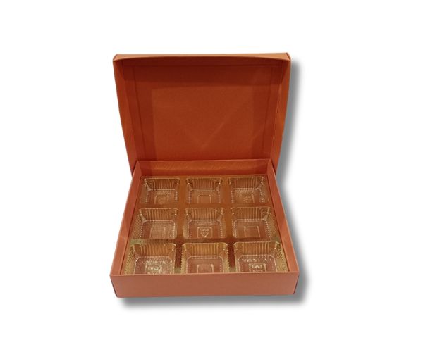 Empty Chocolate Box With 9 Cavity - Finishing: Glossy Lamination