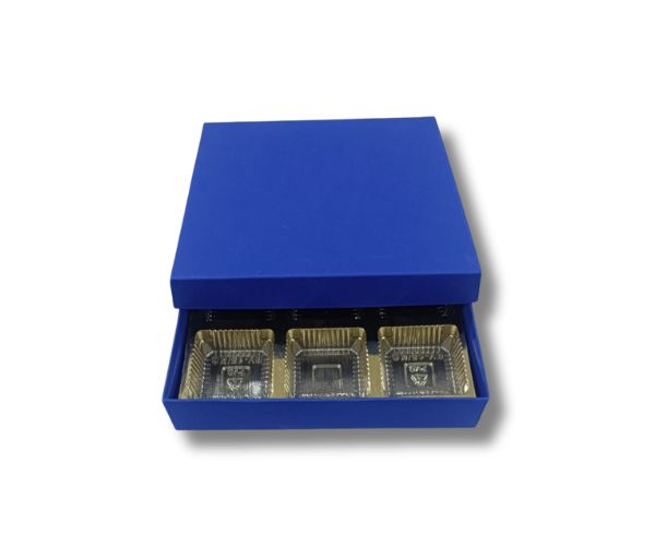 Empty Chocolate Box With 9 Cavity - Finishing: Glossy Lamination