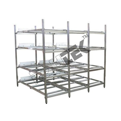 Mortuary Corpses Storage Rack - Heavy Gauge Stainless Steel, User-assembly With Brake Casters & Roller Assemblies For Easy Tray Handling