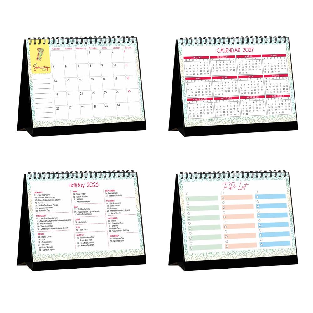 2026 Table Calendar - Cover Material: Paper