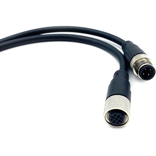2M Awg22 Black Fowiunye M12 4 Pin Male To Female Connector Cable - Frequency (Mhz): 50 Hertz (Hz)