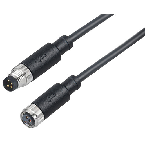 M8 4Pin Male And Female-A Straight Unshielded - Yfc-Boneagle Electrical Wire - Color: Black