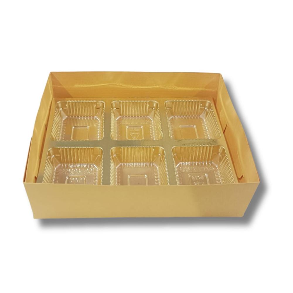 Empty 6 Cavity Chocolates Box - Finishing: Glossy Lamination