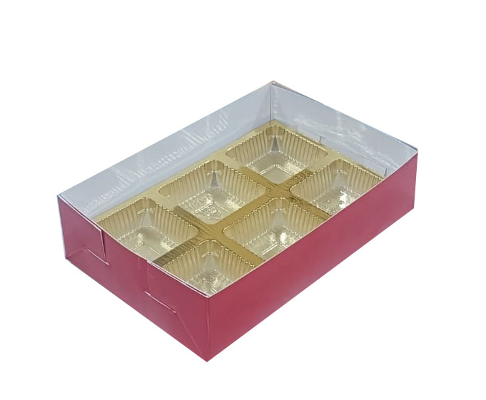 Empty 6 Cavity Chocolates Box