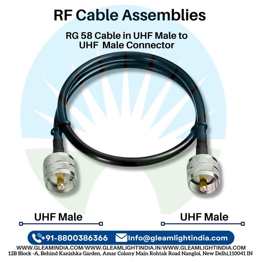 RF Cable Assembly UHF Male to UHF Male in RG58