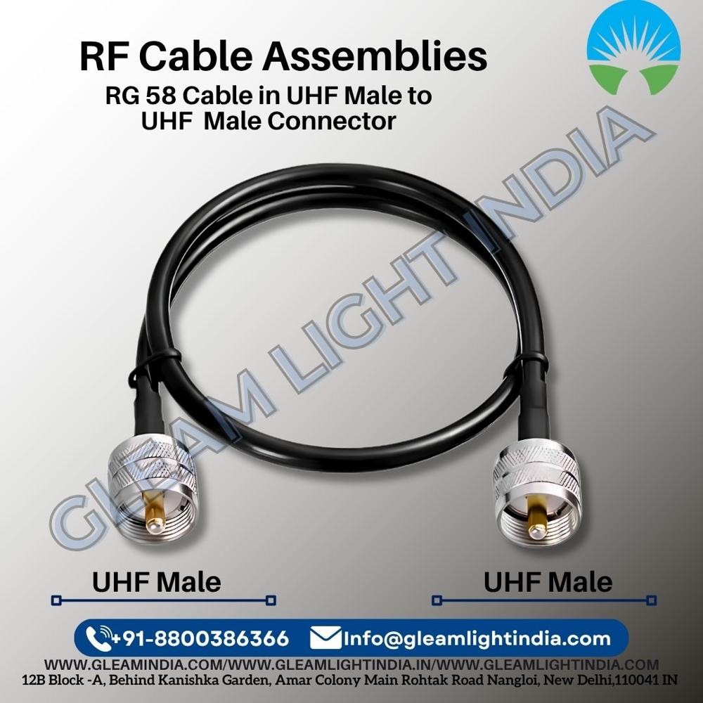 RF Cable Assembly UHF Male to UHF Male in RG58