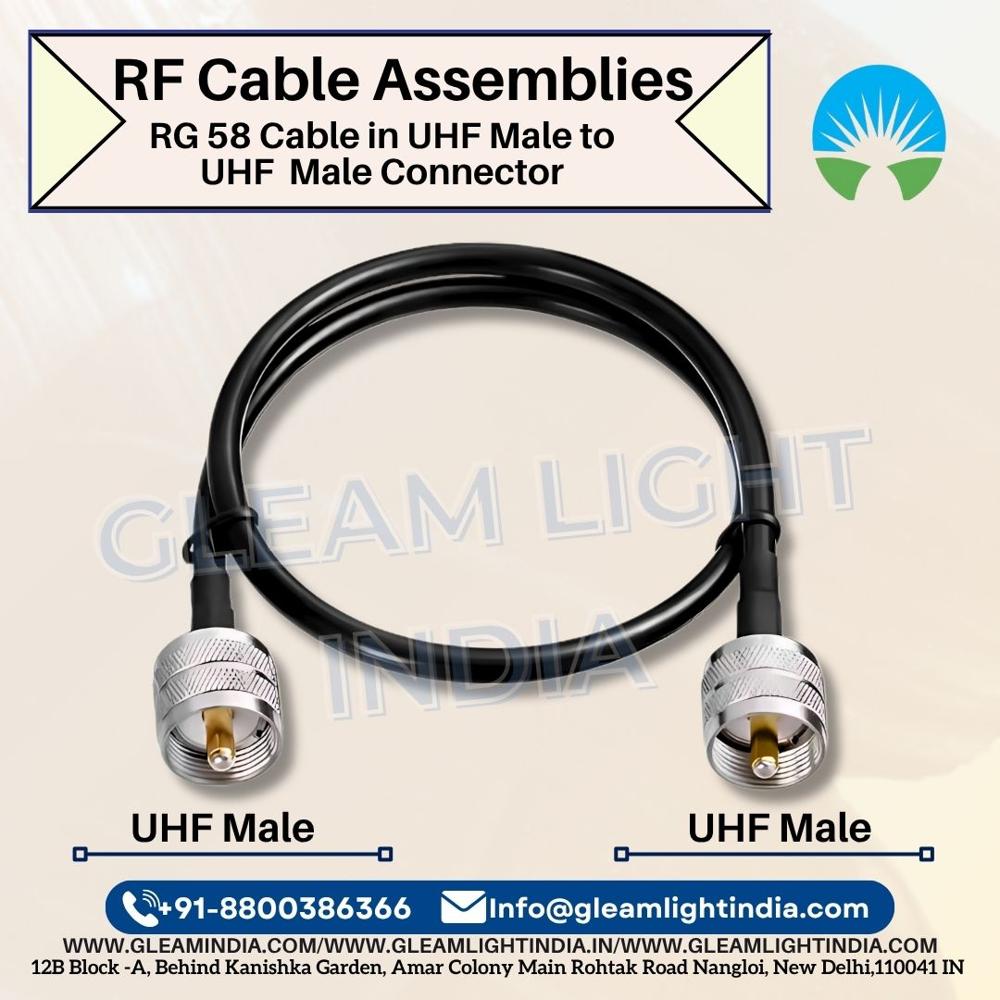 RF Cable Assembly UHF Male to UHF Male in RG58