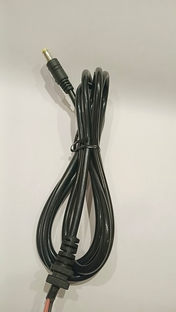 Dc Male Connector With Wire - Copper Material, 5a Current Rating, Black And Red Color | Secure Soldered Connections, Verify Polarity Alignment