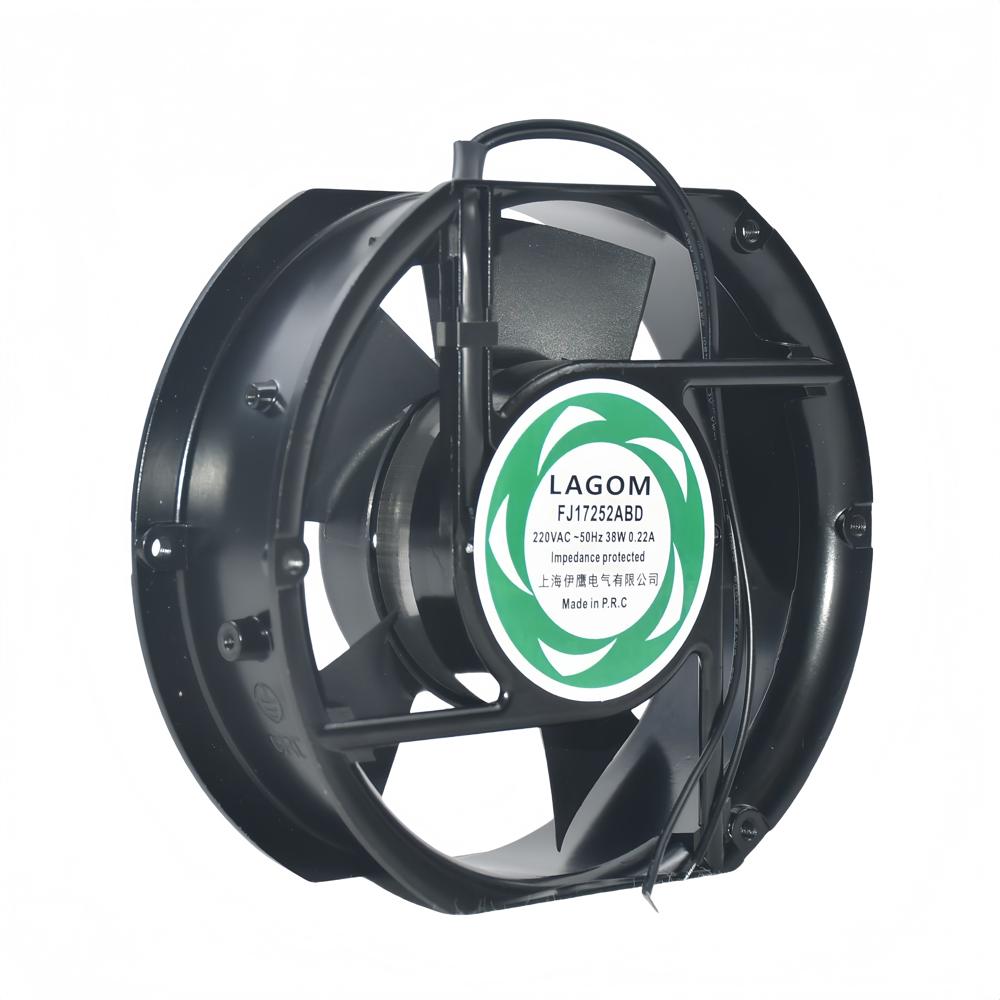 LAGOM FJ17252ABD 220V 38W 0.22A 17251mm Electrical Ball Bearing 3000RPM Speed Plastic Blade Cooling Fan