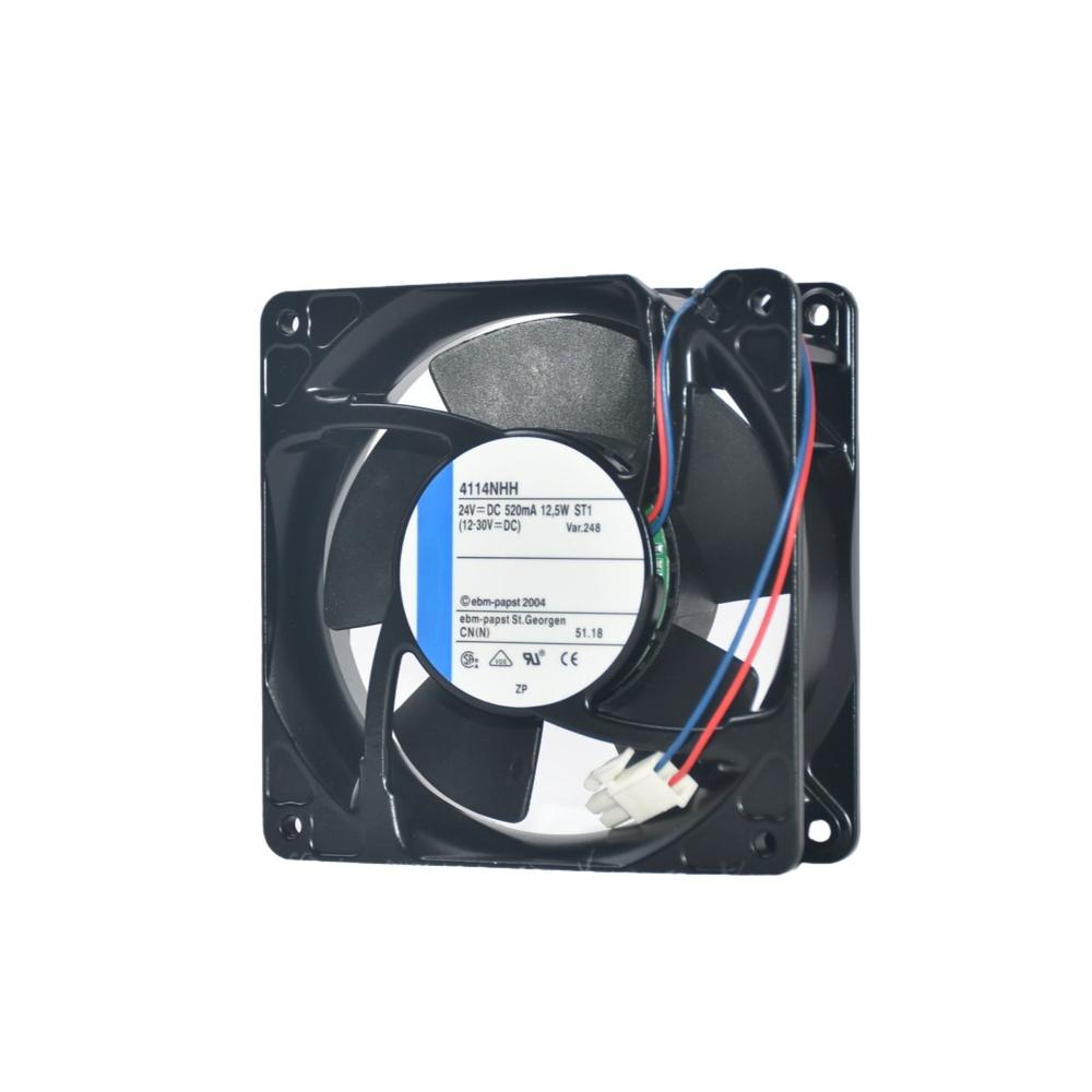 EBM PAPST 4114NHH 24V 12.5W 12038mm High-Temperature Ball Bearing Electric Axial Flow Cooling Fan