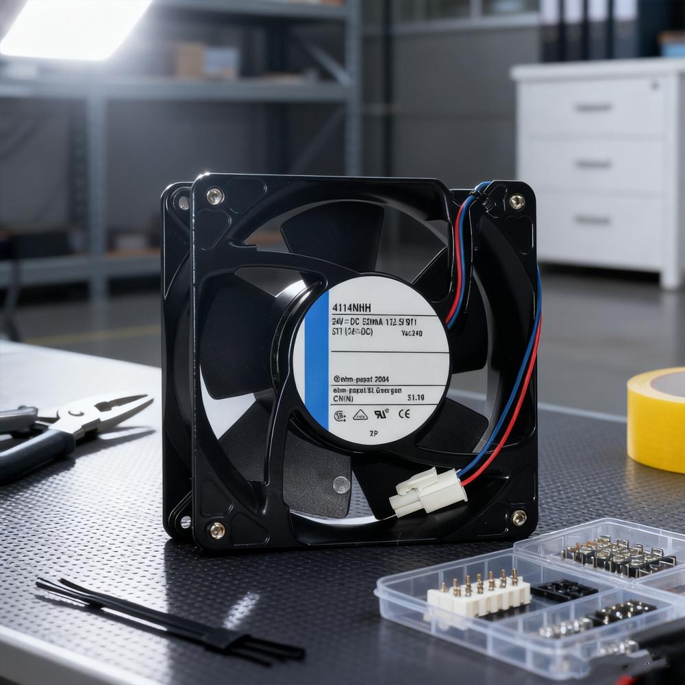 EBM PAPST 4114NHH 24V 12.5W 12038mm High-Temperature Ball Bearing Electric Axial Flow Cooling Fan 