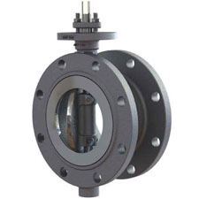 Carbon Steel Double Flanged Type Butterfly Valve - Color: As Per Demand