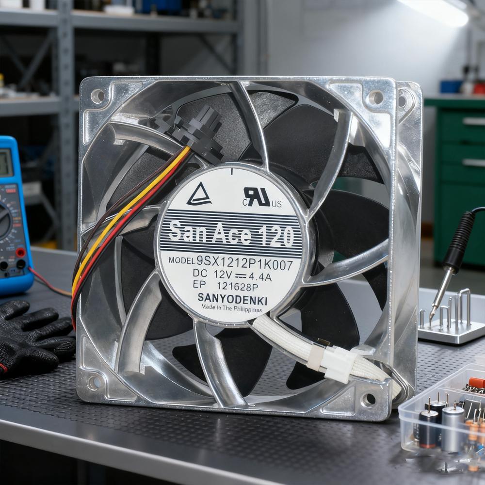 SANACE 9SX1212P1K007 12V 4.4A 12038mm Ball Bearing Wall Mount Electric High Aluminum Axial Fan 