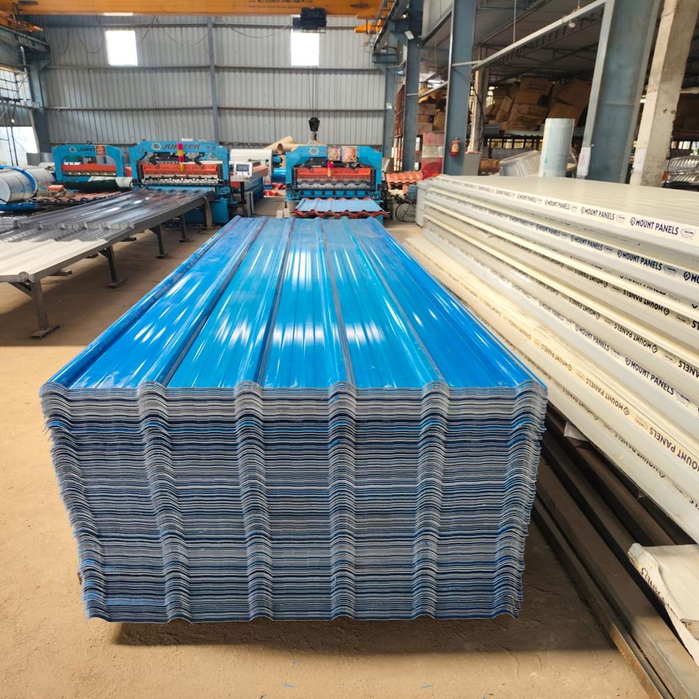 Upvc Trapezodial Roofing Sheets - Color: Blue