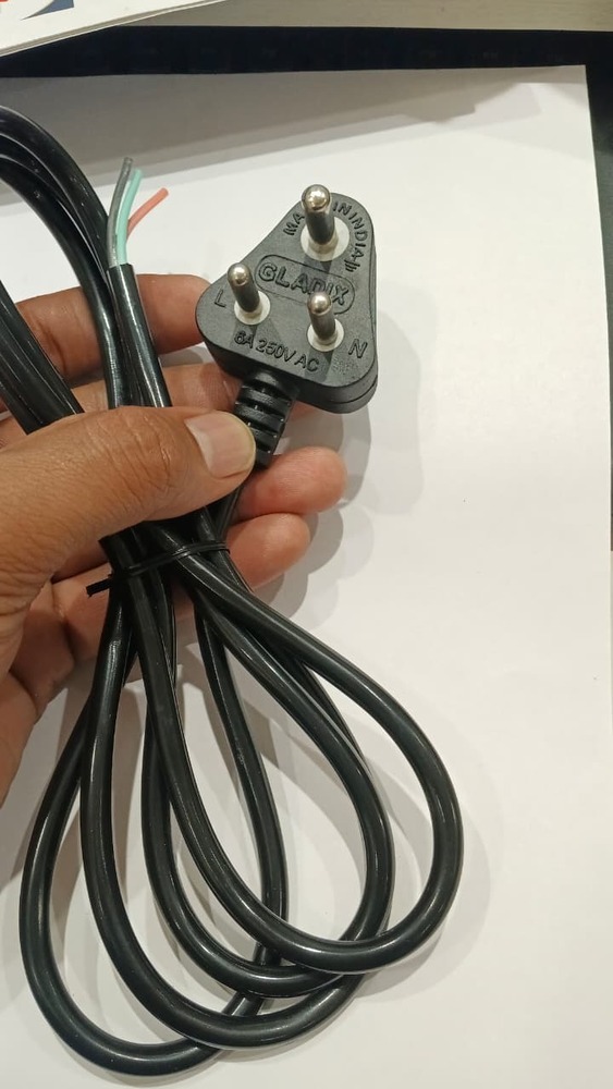 3 Pin Main Lead - 3*1.5sqmm Pure Copper, 1.5 M Length, 1100v, 16a Load ...