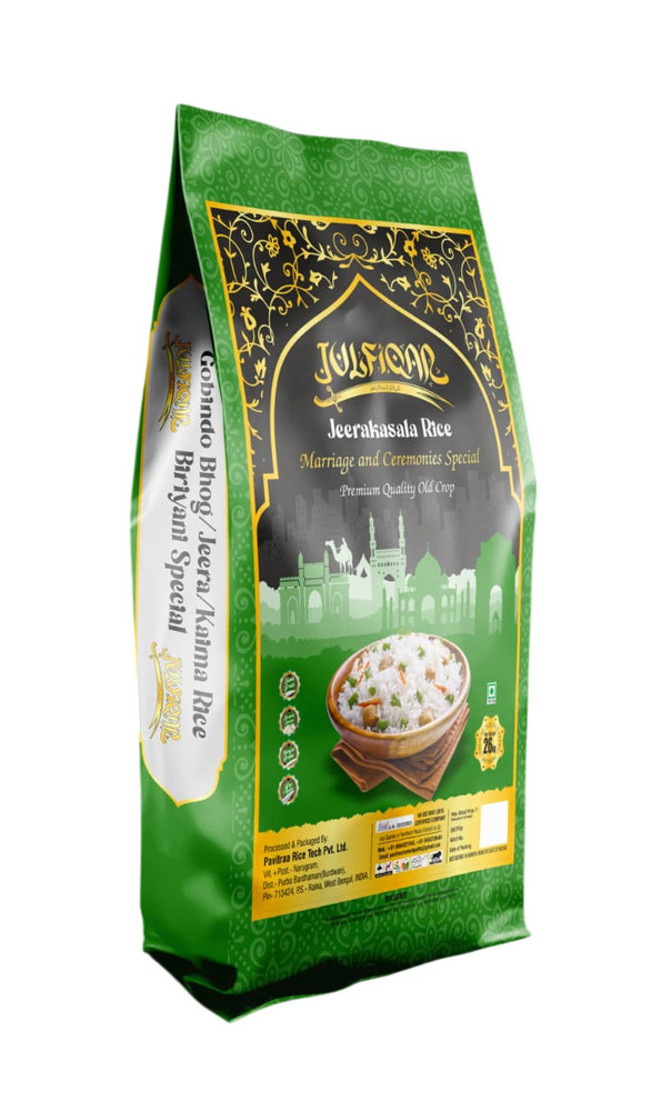 Julfiqan Jeerakasala Biriyani Rice (30 Kg) - Color: White