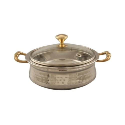 Copper Steel Handi - Shape: Round / Traditional
