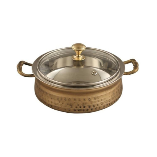 Copper Steel Handi - Shape: Round / Traditional