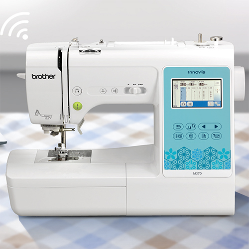 M370 Titled Computerized Embroidery Machine - Color: White