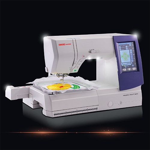 Memory Craft 9850E Embroidery Machine - Color: White