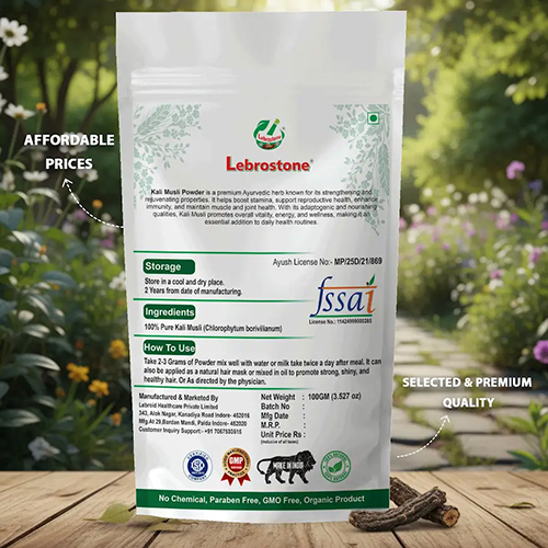 Lebrostone Pure Kali Musli Powder | Natural Ayurvedic Wellness Herb (100g)