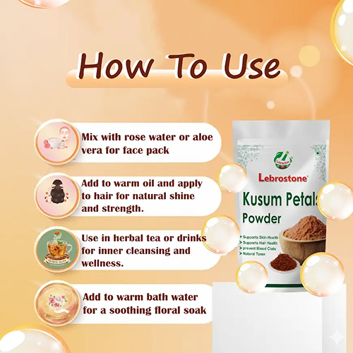 Lebrostone Kusum Petals Powder | Natural Herbal Powder for Skin & Hair (100g)