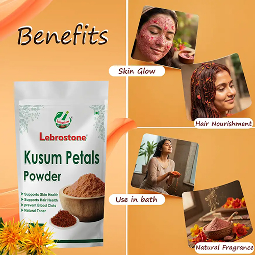 Lebrostone Kusum Petals Powder | Ayurvedic Herbal Wellness & Beauty Care (200g)